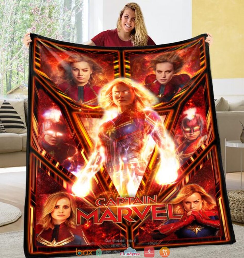 Captain Marvel soft blanket 2 Captain Marvel Blanket 1