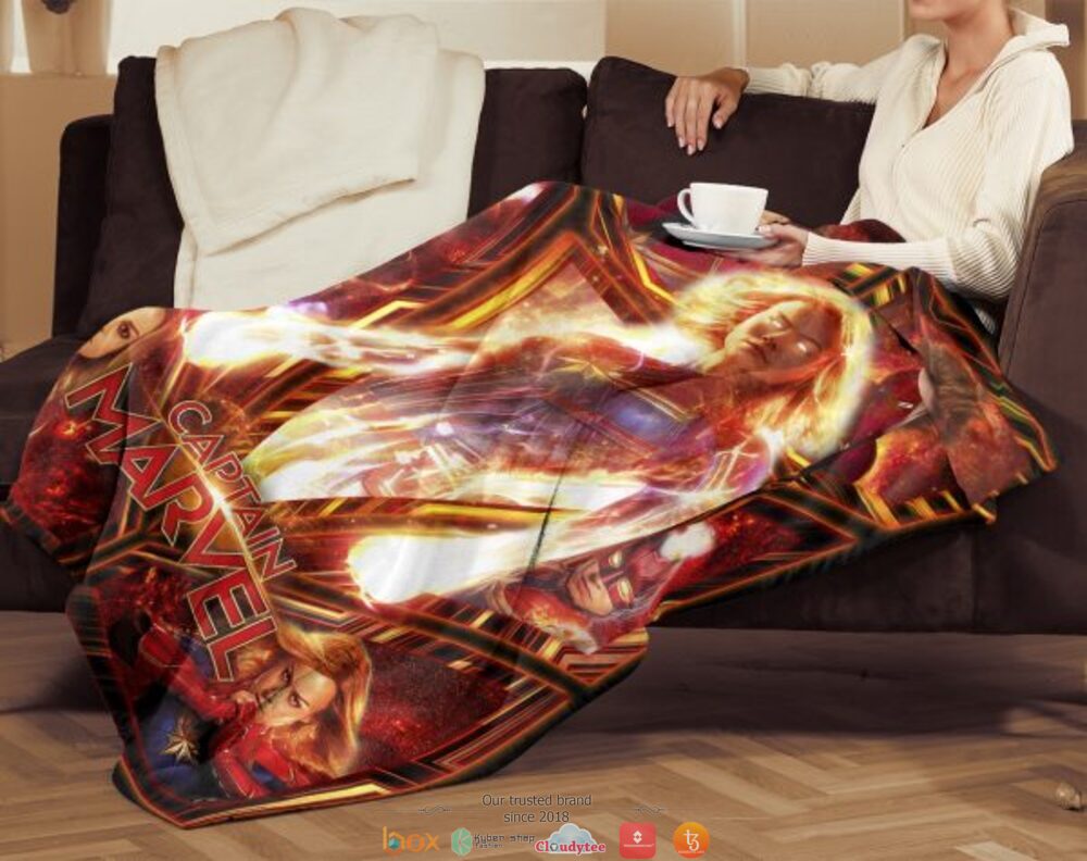 Captain Marvel soft blanket 3 Captain Marvel Blanket 1 2