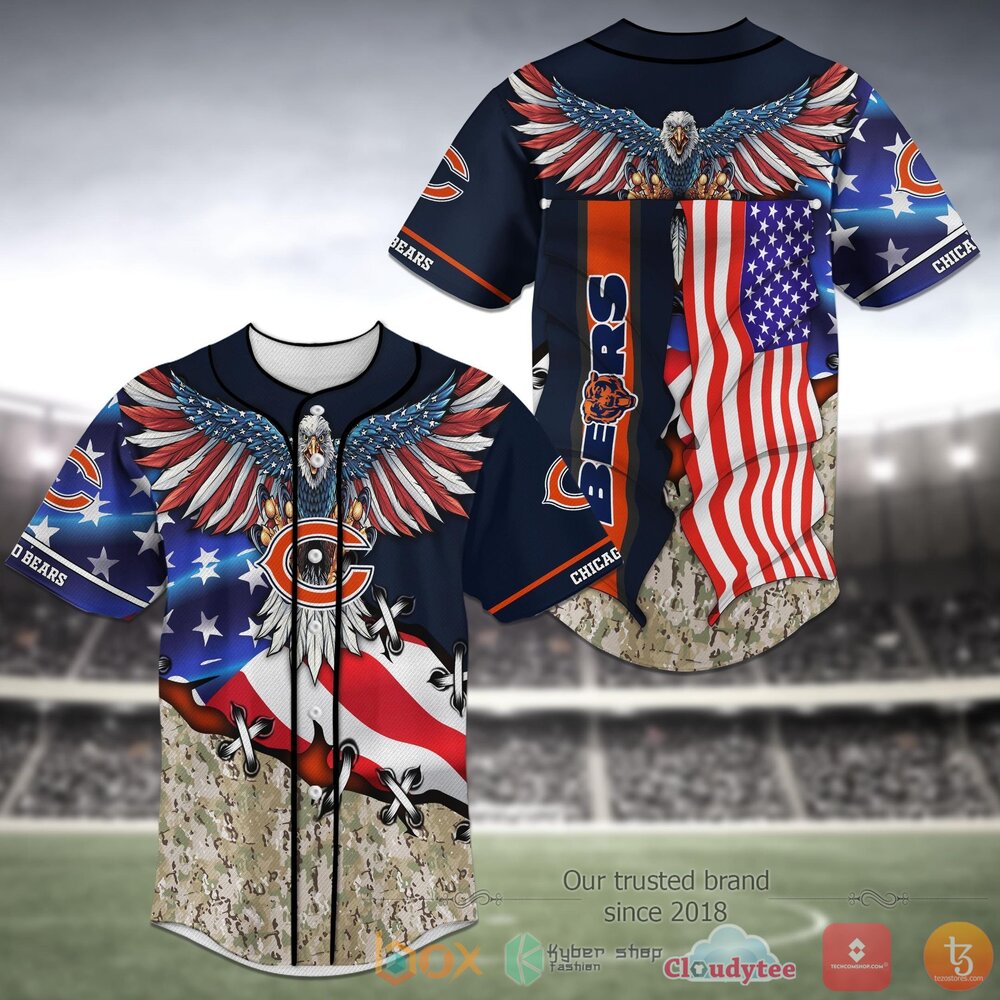 NEW Chicago Bears National Football League Baseball Jersey Shirt 1 Chicago Bears NFL Baseball Jersey Shirt