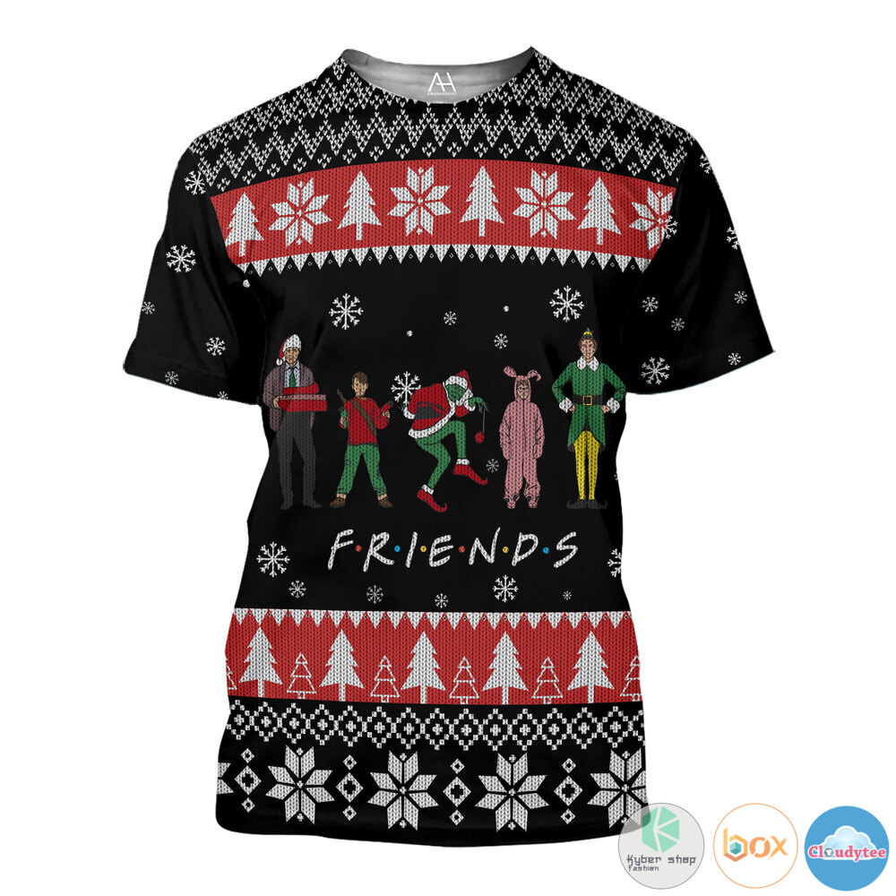 Christmas Friends TV series jersey shirt, hoodie 3 Christmas Friends TV series 3d shirt hoodie 1 2