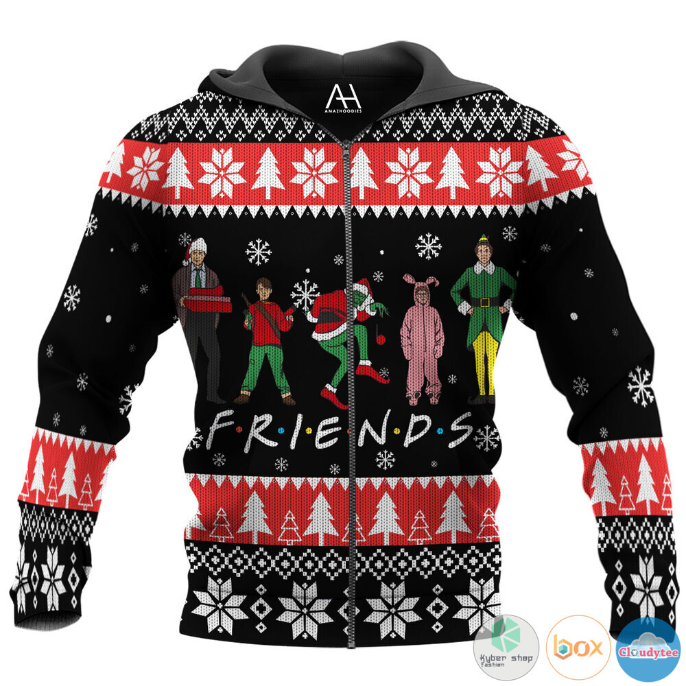 Christmas Friends TV series jersey shirt, hoodie 4 Christmas Friends TV series 3d shirt hoodie 1 2 3