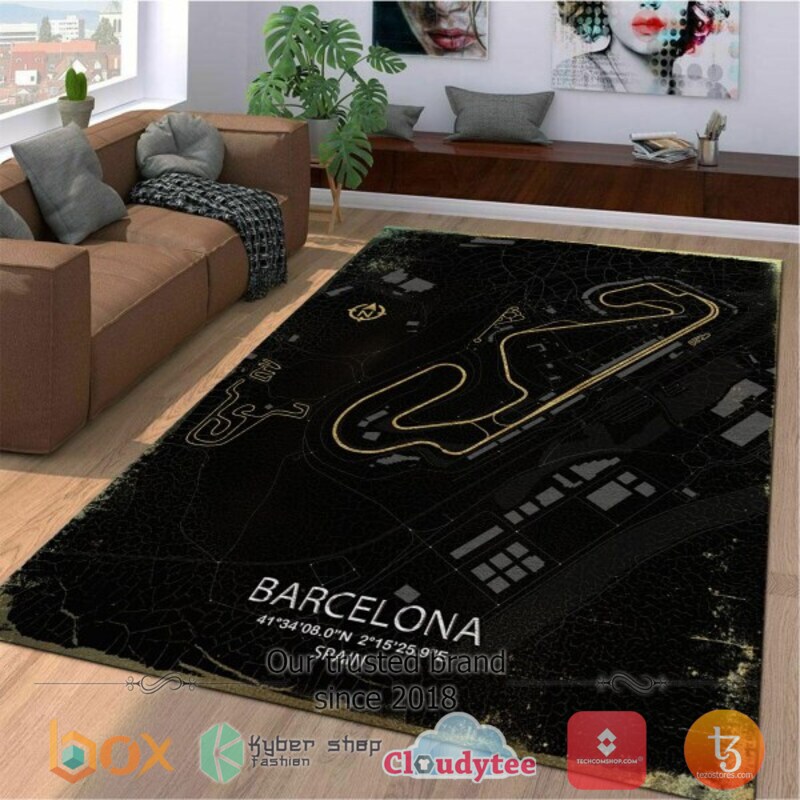 Circuit de Barcelona 3D Full Printed Rug