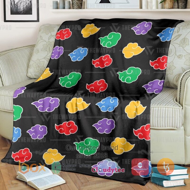 Colorful Akatsuki Pattern Blanket