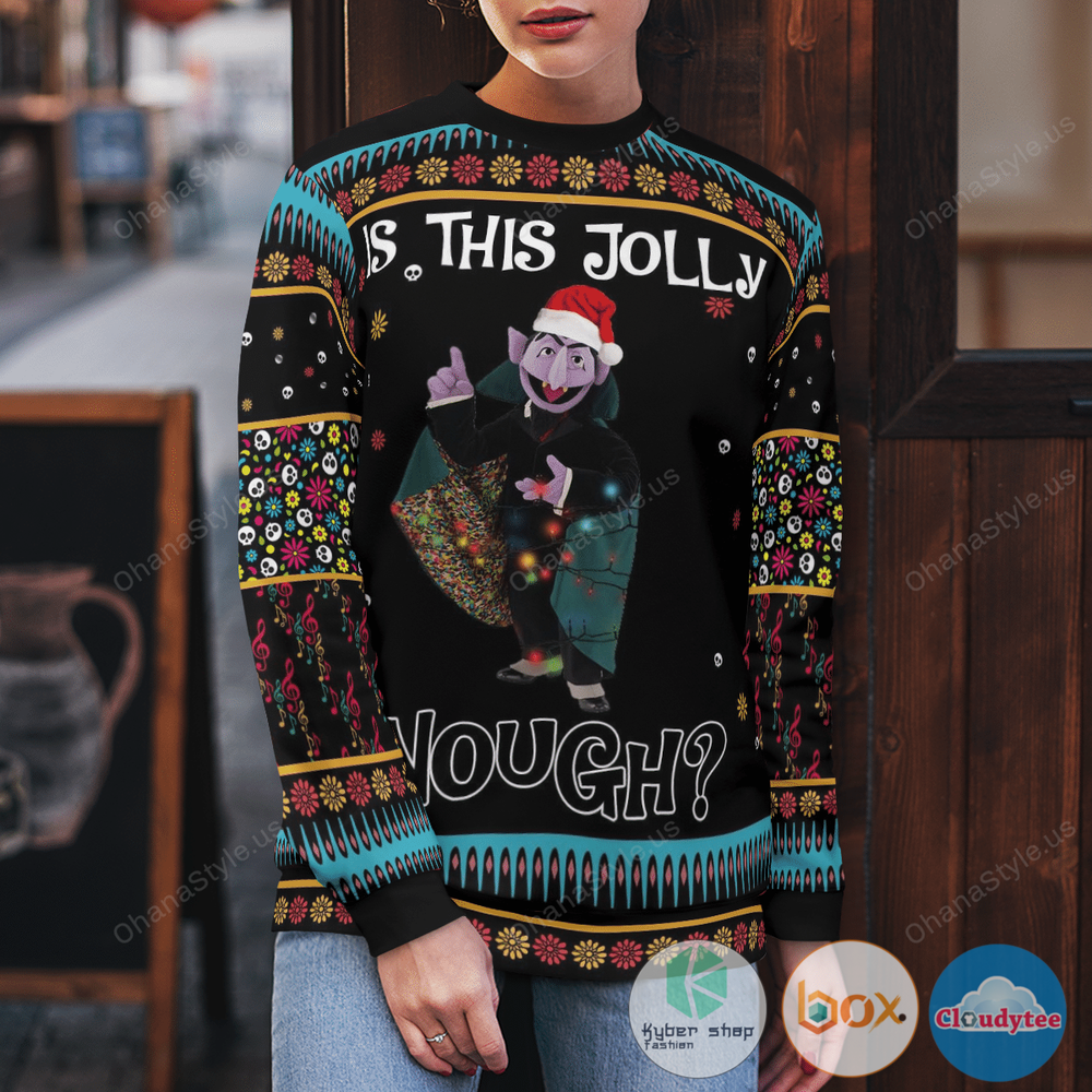 Count von Count Is This Jolly Enough Christmas Sweater 4 Count von Count Is This Jolly Enough Christmas Sweater 1 2 3