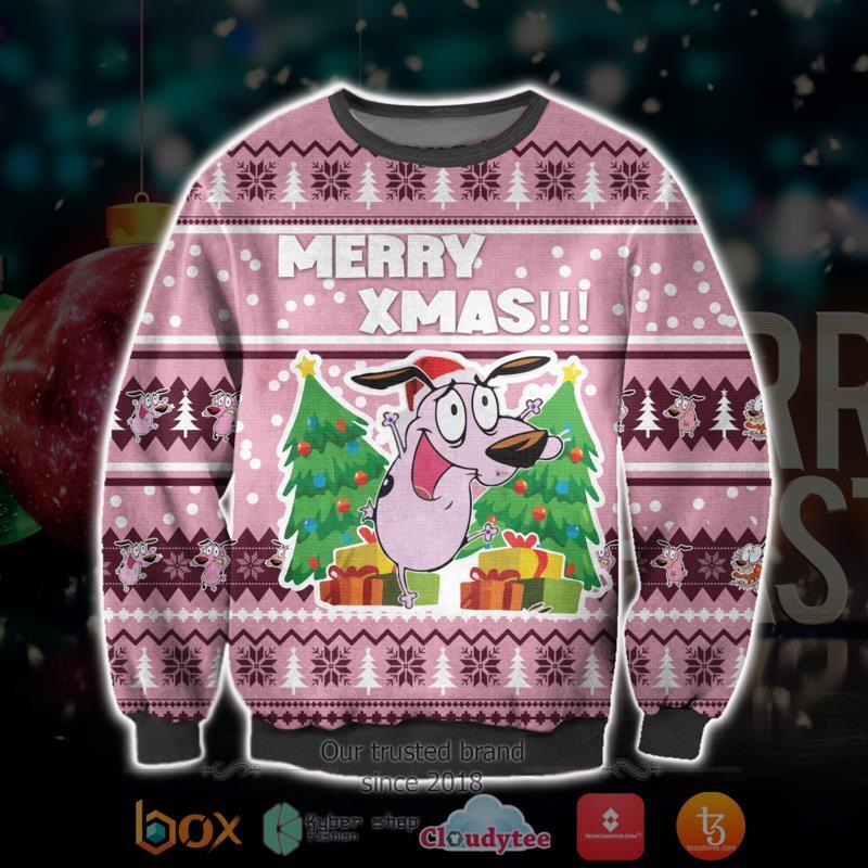 Courage The Cowardly Dog Merry Xmas Christmas Sweater