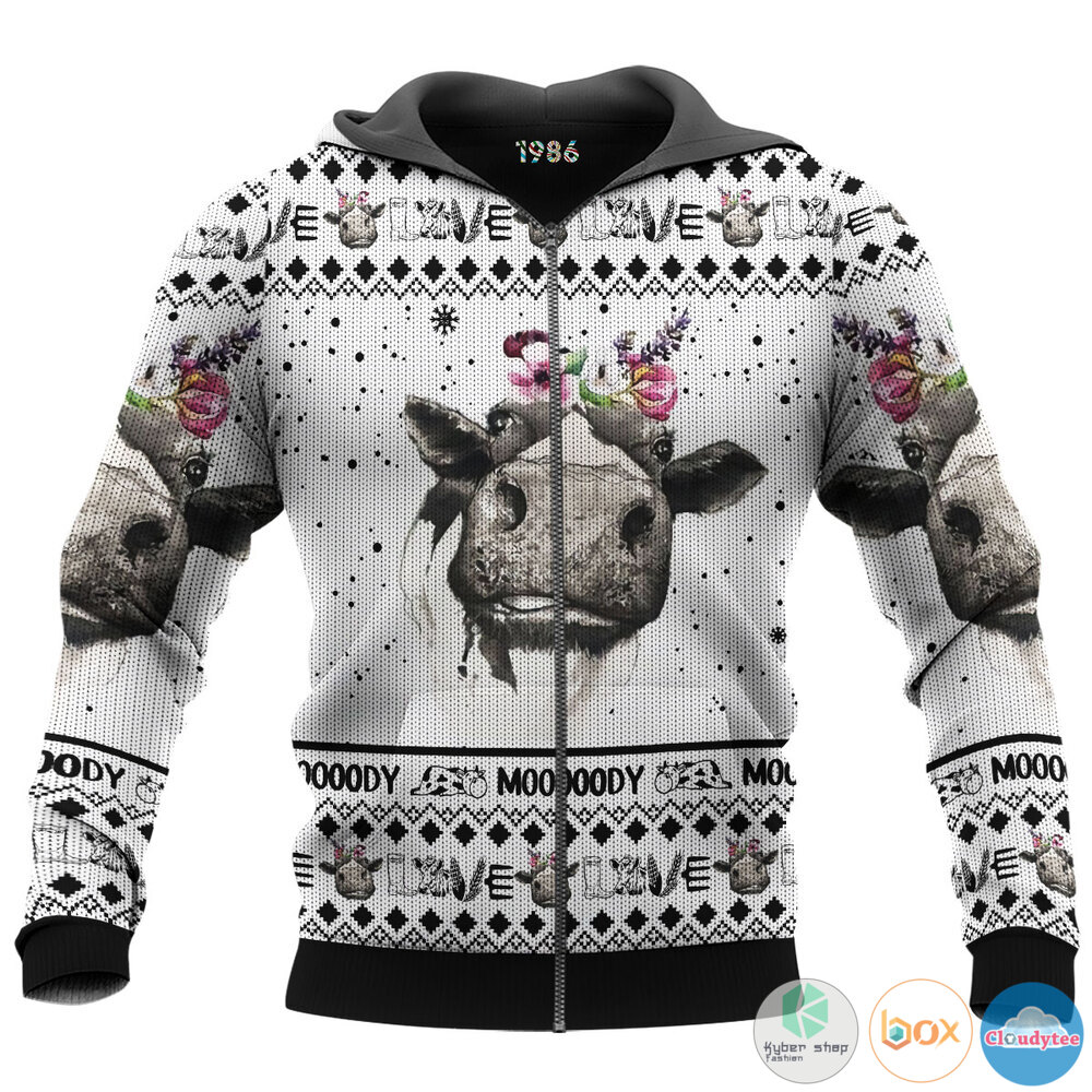 Cow Flowers Mooooody jersey shirt, hoodie 6 Cow Flowers Mooooody 3d shirt hoodie 1 2 3 4 5