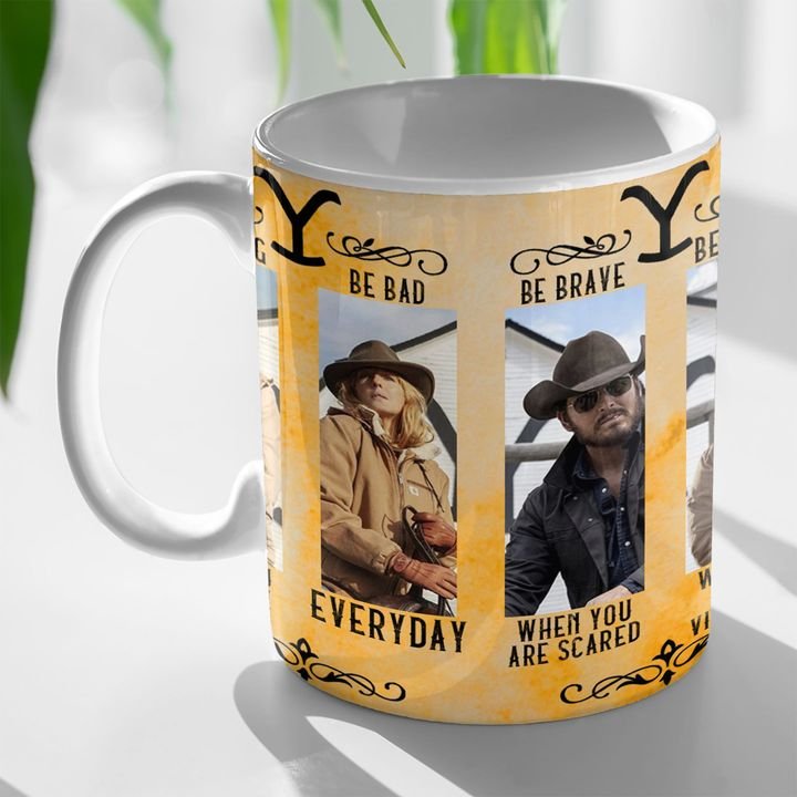 Cowboy Film Be Bad Everyday Be Brave When You Are Scared Mugs