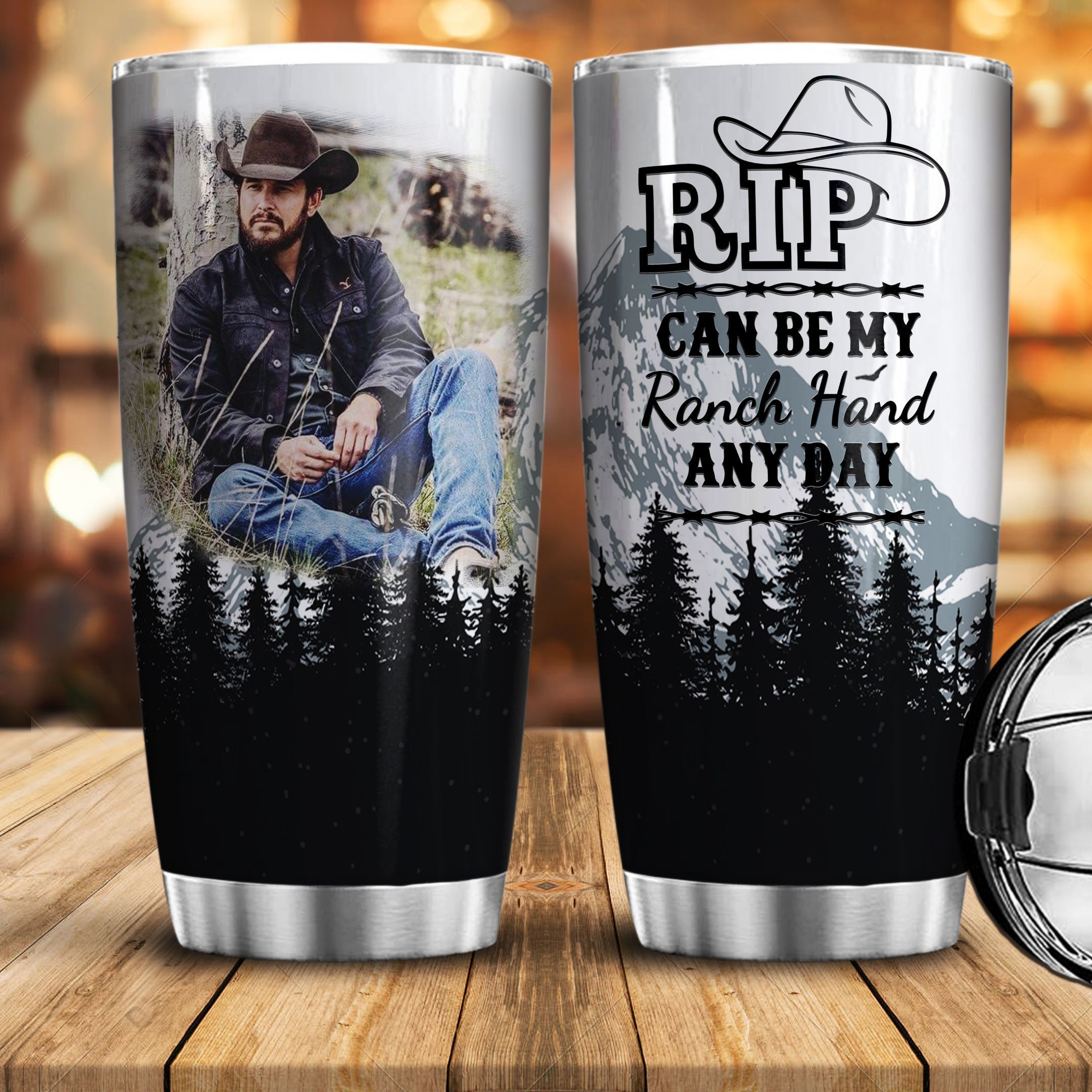 Cowboy Rip Can Be My Ranch Hand Any Day Tumbler 1
