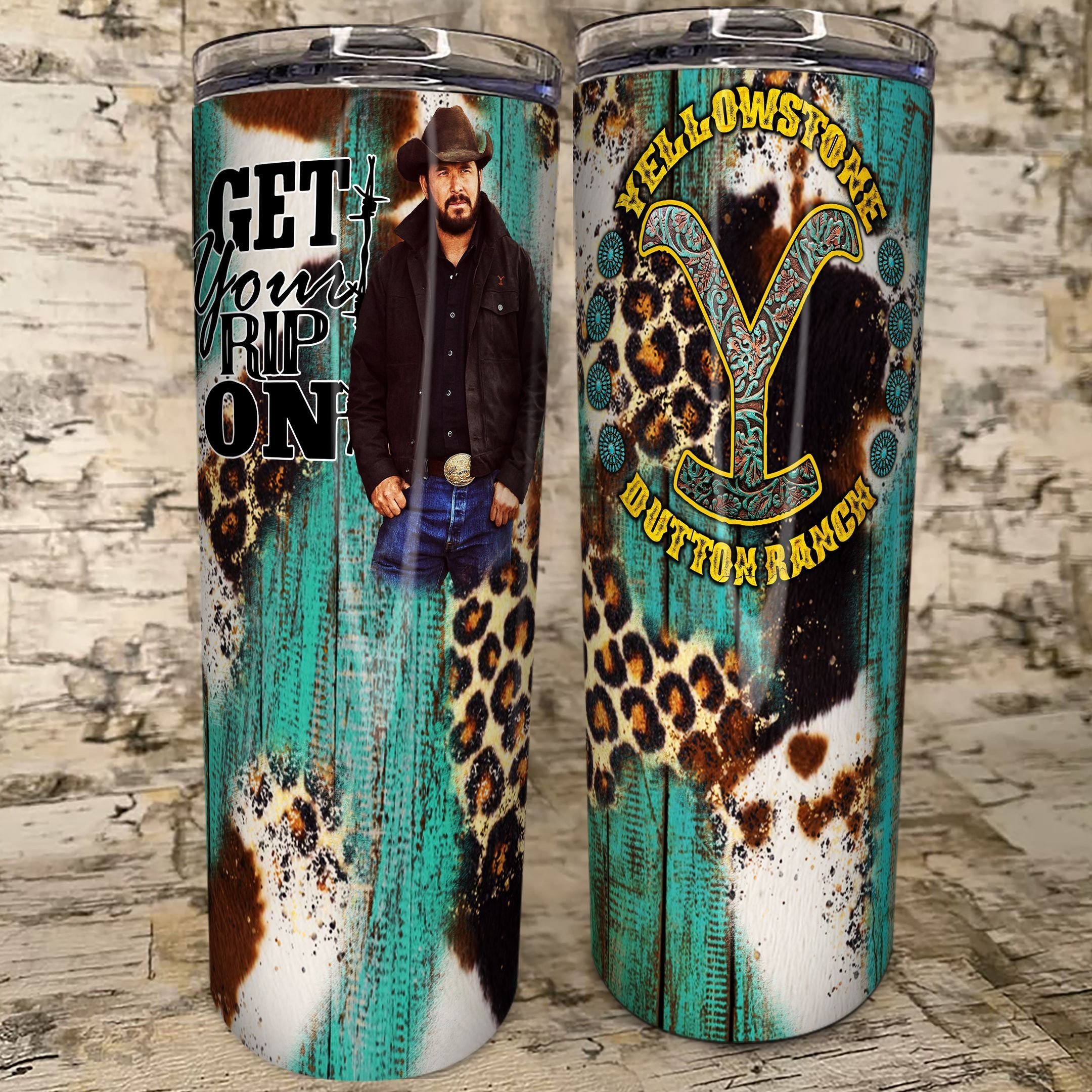Cowboy Yellowstone Go Ahead Ill Take You To The Train Station Skinny Tumbler