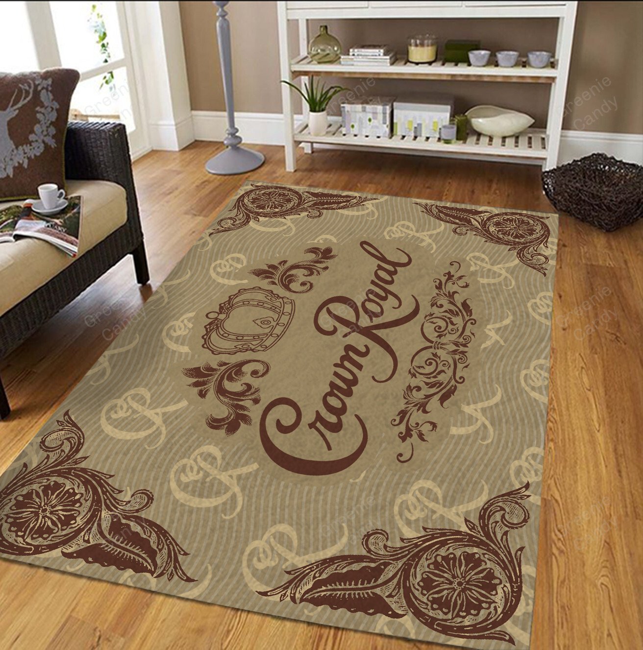 Crown Whiskey Vanilla Rug Carpet
