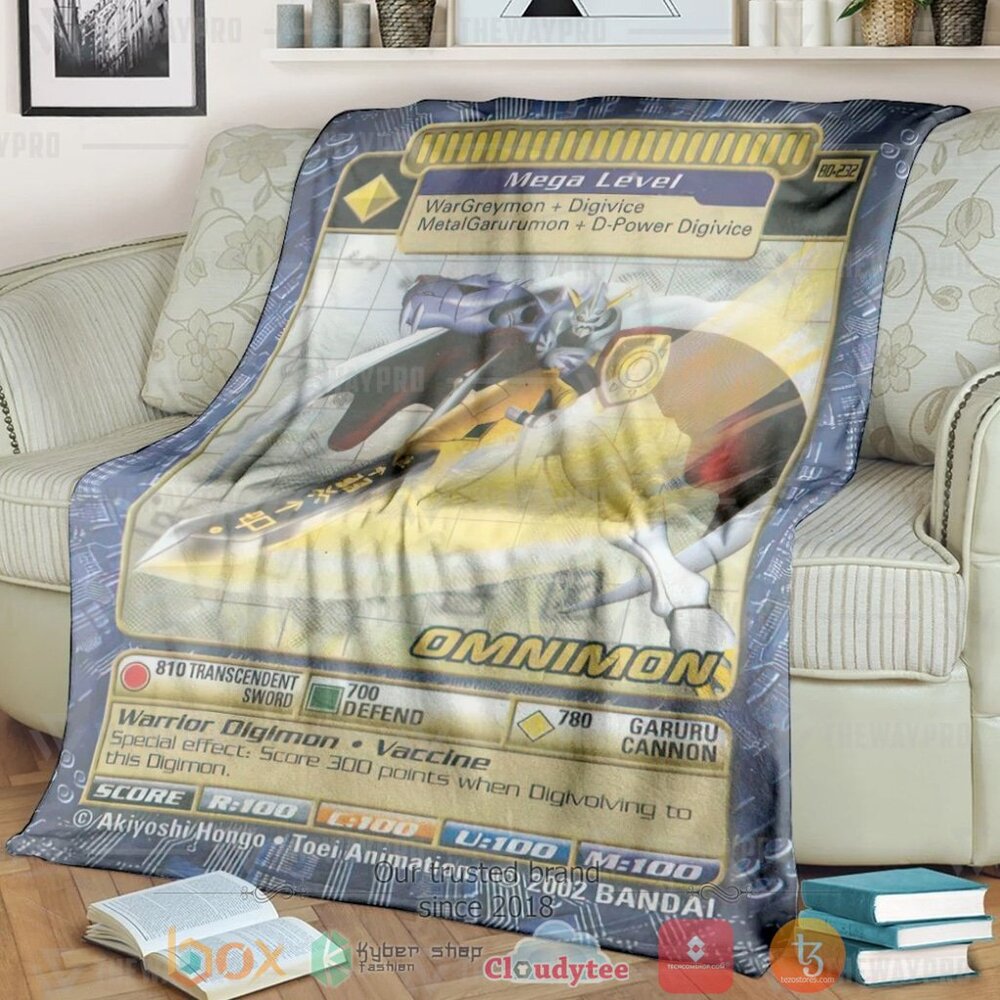 Digimon Omnimon Custom Soft Blanket