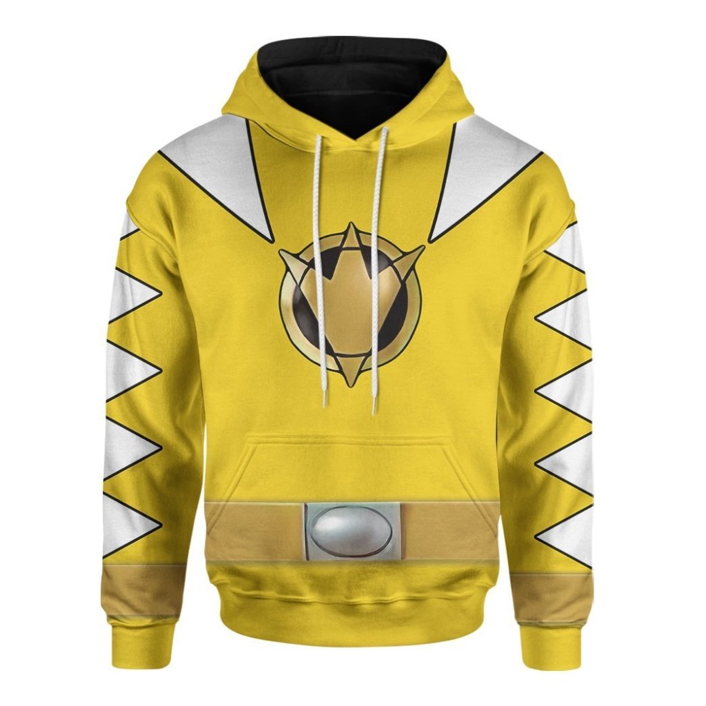 NEW Dino Thunder Yellow Power Rangers 3D Printed Hoodie 6 Dino Thunder Yellow Power Rangers 3D All Over Printed Hoodie
