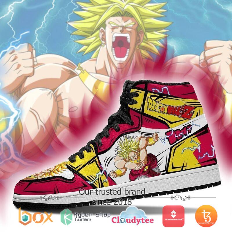 Dragon Ball Broly Red Air Jordan High Top Shoes 3 Dragon Ball Broly Red Air Jordan High Top Shoes 1 2