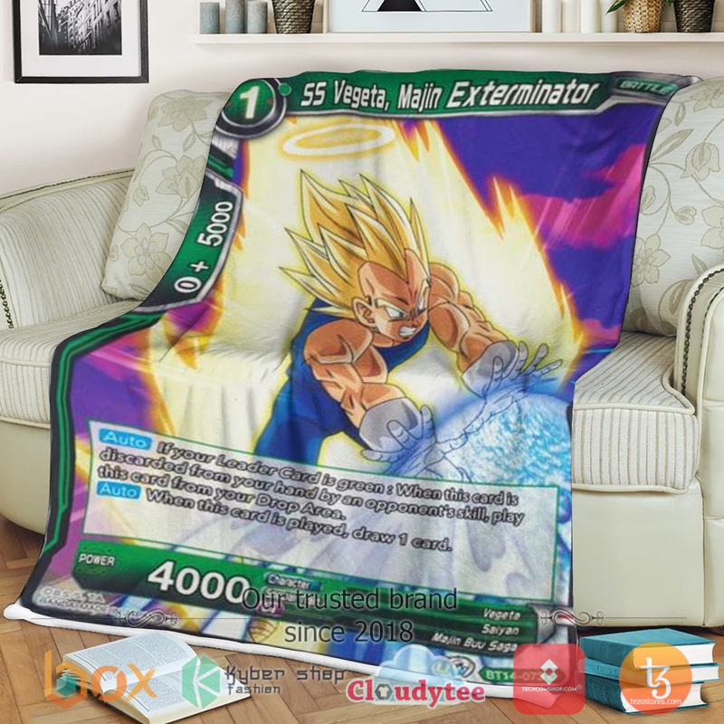 Dragon Ball SS Vegeta Majin Exterminator Sherpa Blanket