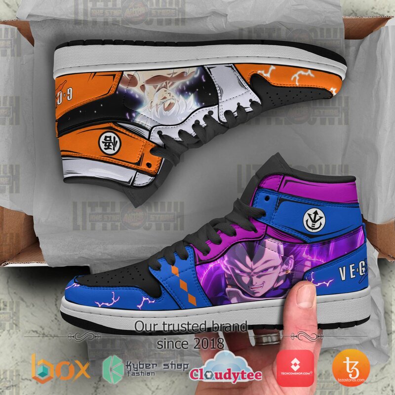 Dragon Ball Ultra Ego Vegeta and Ultra Instinct Goku Air Jordan High Top Shoes 3 Dragon Ball Ultra Ego Vegeta and Ultra Instinct Goku Air Jordan High Top Shoes 1 2