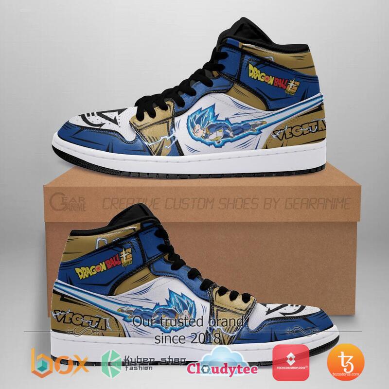 Dragon Ball Vegeta Blue Air Jordan High Top Shoes 2 Dragon Ball Vegeta Blue Air Jordan High Top Shoes 1