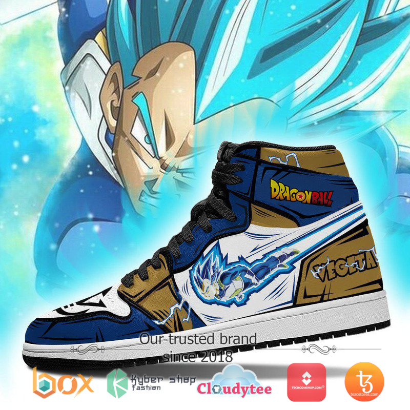 Dragon Ball Vegeta Saiyan Blue Air Jordan High Top Shoes 2 Dragon Ball Vegeta Saiyan Blue Air Jordan High Top Shoes 1