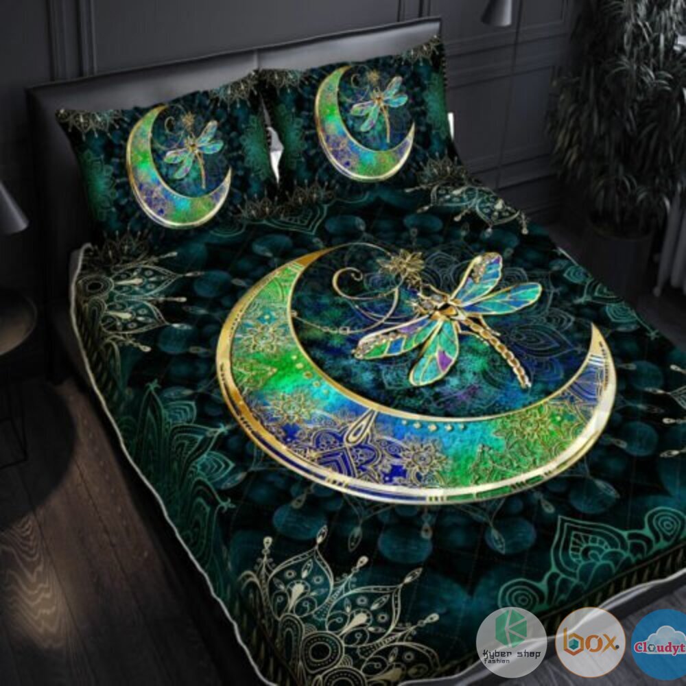 NEW Moon Dragonfly quilt bedding set 3 Dragonfly moon quilt bedding set 1 2