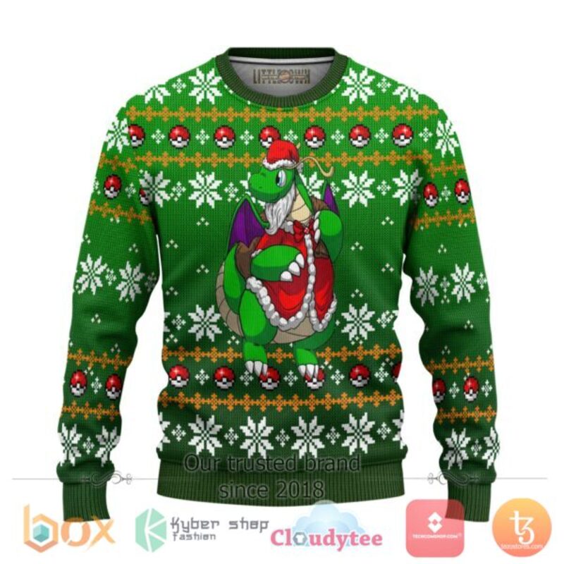 NEW Dragonite Pokemon Anime Xmas Sweater 2 Dragonite Pokemon Anime Christmas Sweater 1