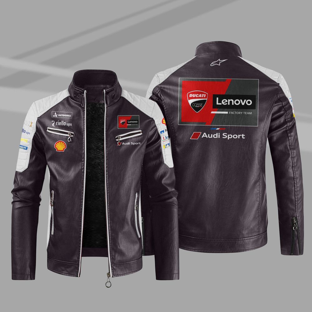 Ducati Lenovo Team MotoGP Block Leather Jacket 1 2 3 4 5 6