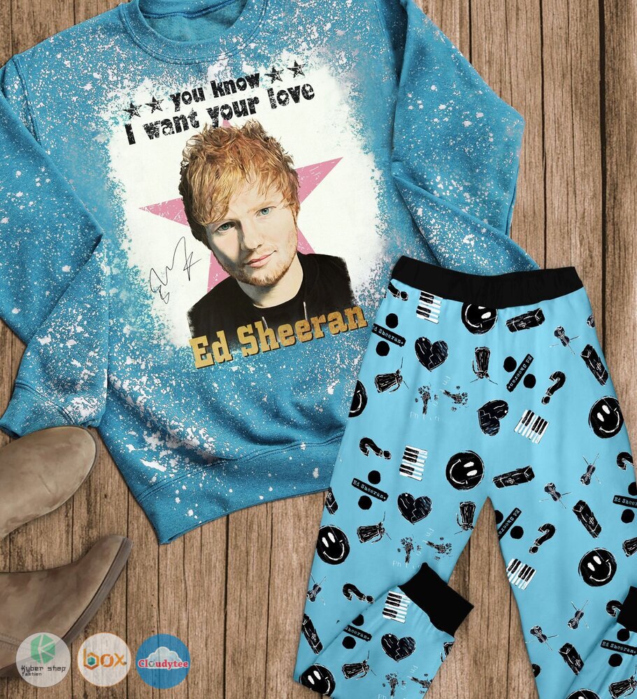 Ed Sheeran you know I want your love long sleeves Pajamas Set