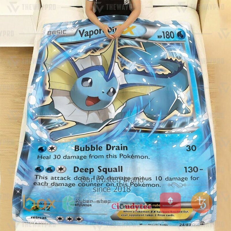 Pokemon Vaporeon EX Blanket 2 Pokemon Vaporeon EX Blanket 1