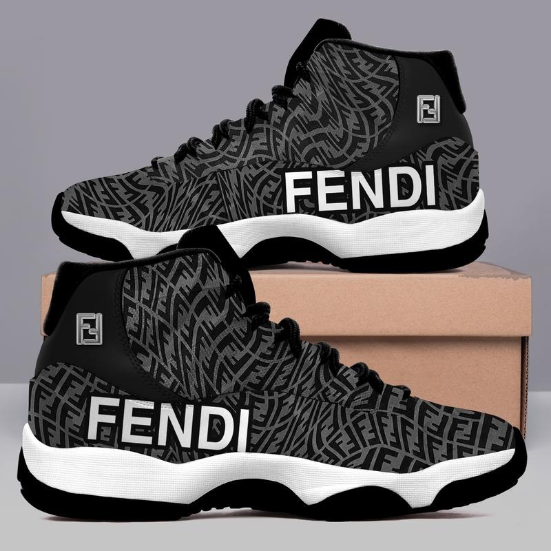 Fendi black Air Jordan 11 shoes