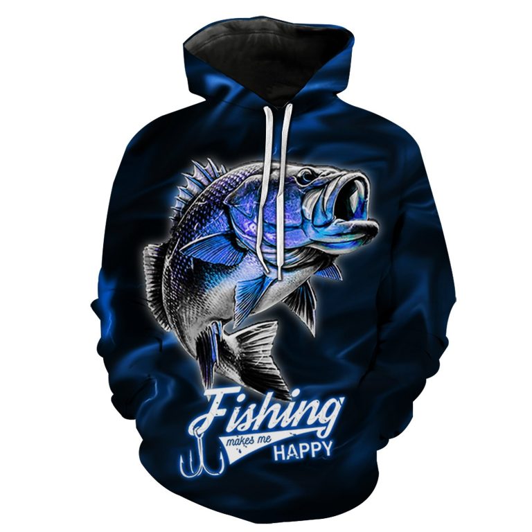 Fishing make me happy 3d shirt hoodie 3