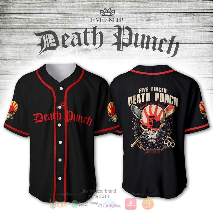 Five Finger Death Punch Skull Baseball Jersey Shirt