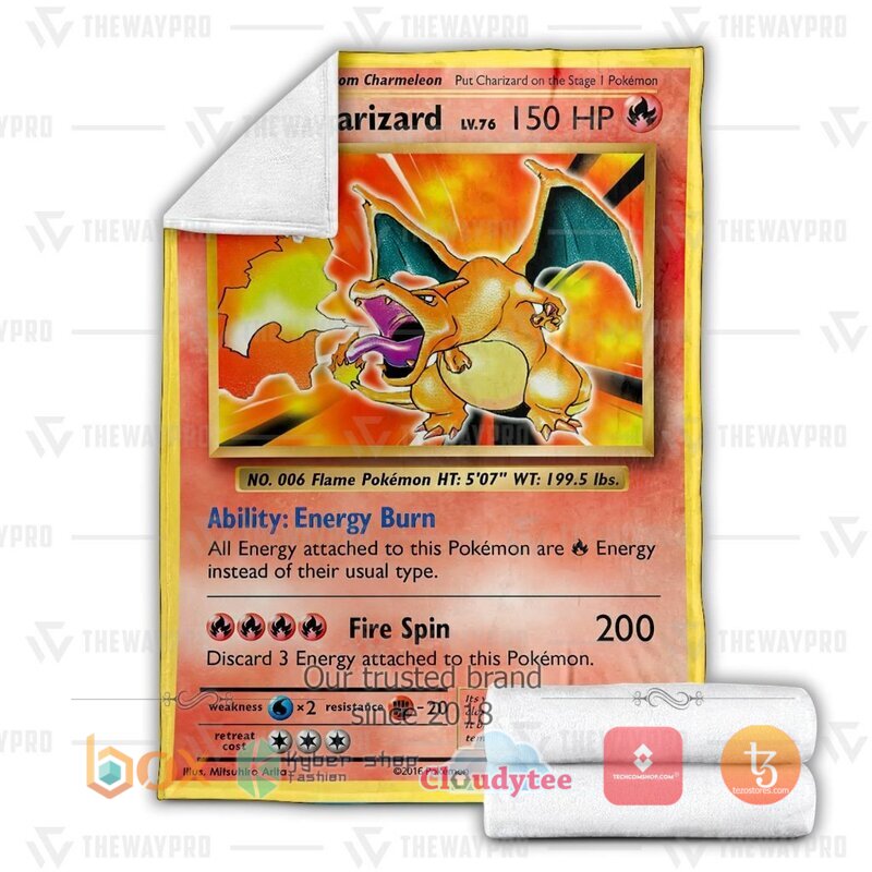 Pokemon Charizard Evolutions Blanket 3 Pokemon Charizard Evolutions Blanket 1 2
