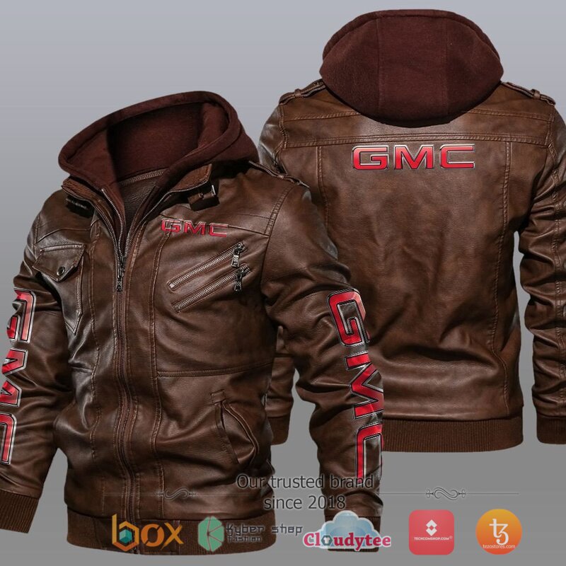 GMC Car Motor Leather Jacket 2 GMC Car Motor Leather Jacket 1