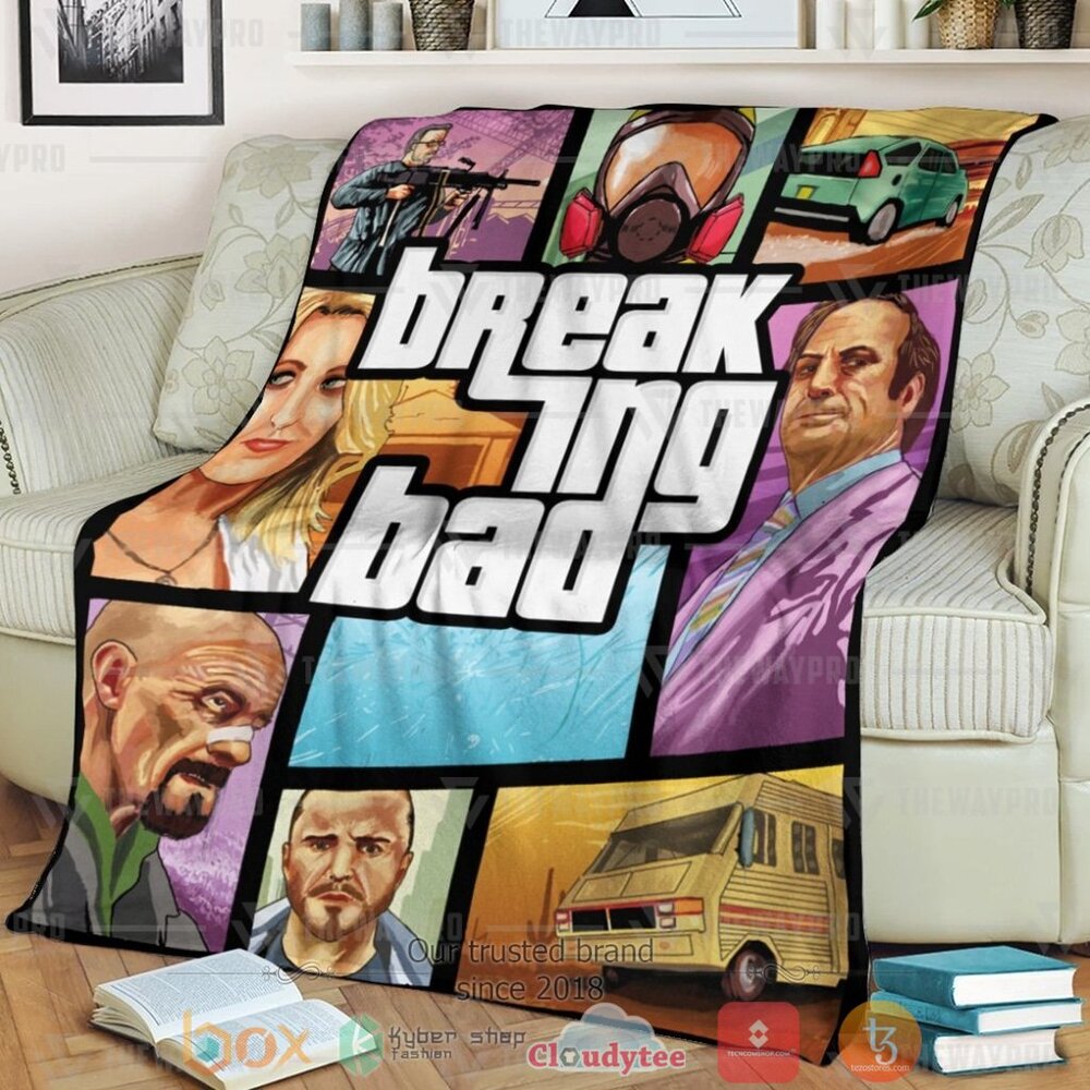 NEW Game GTA Breaking Bad Cover Soft Blanket 7 Game GTA Breaking Bad Cover Custom Soft Blanket