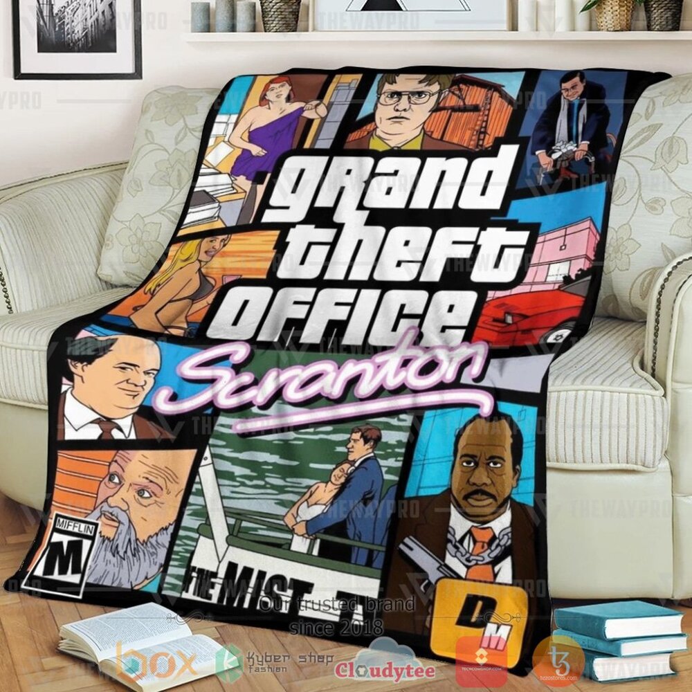 Game GTA Electric City Scranton The Office Cover Custom Soft Blanket
