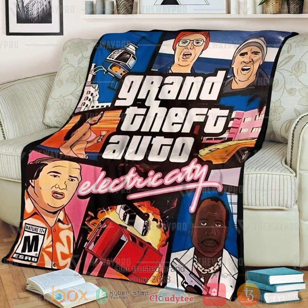 Game GTA Electric City The Office Cover Custom Soft Blanket