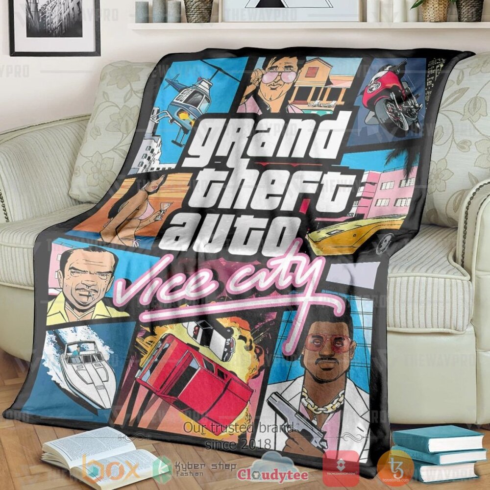 Game GTA Vice City Custom Soft Blanket