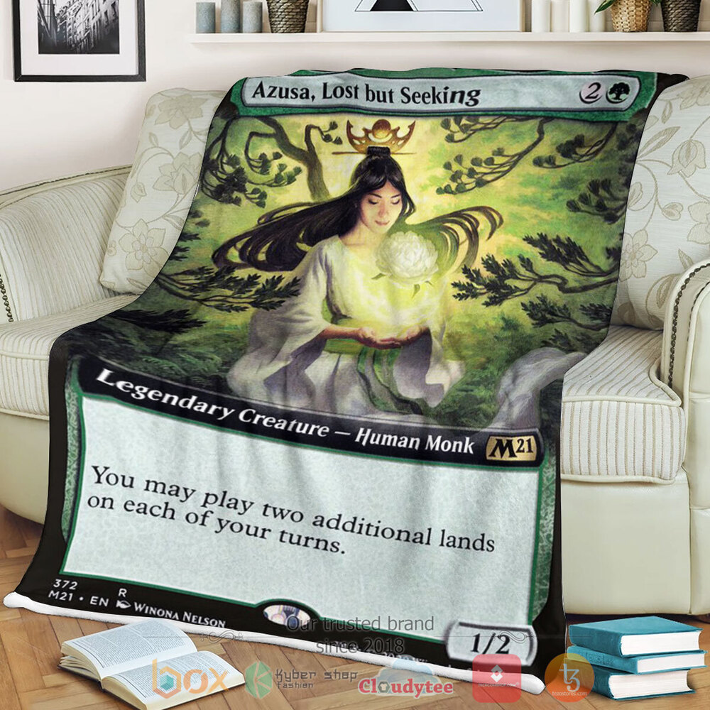 Game MTG Azusa Lost But Seeking Fleece Blanket
