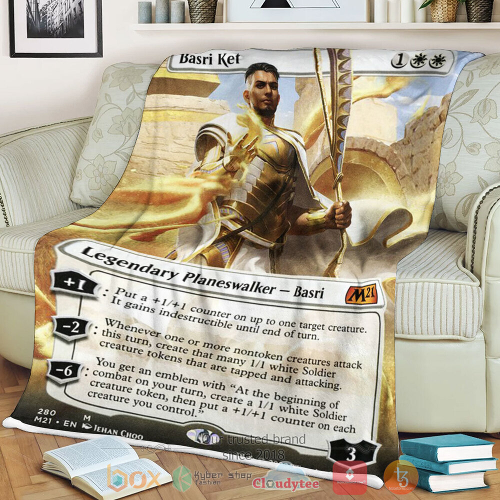 BEST Magic The Gathering Basri Ket Soft Blanket 1 Game MTG Basri Ket Fleece Blanket