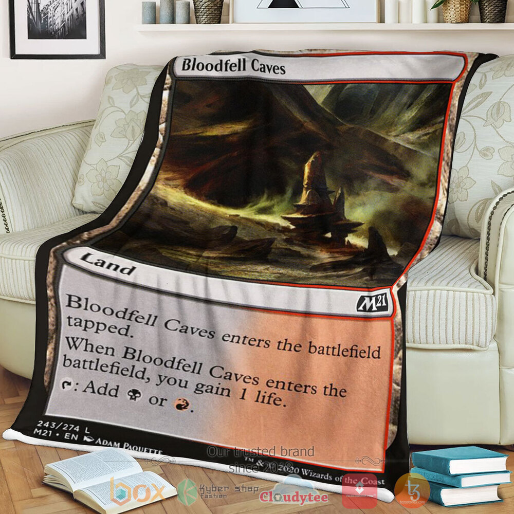 Game MTG Bloodfell Caves Fleece Blanket