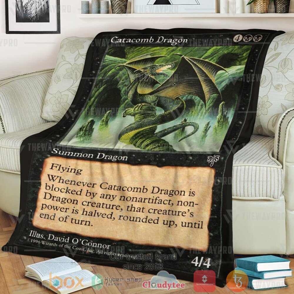 Game MTG Catacomb Dragon Custom Soft Blanket