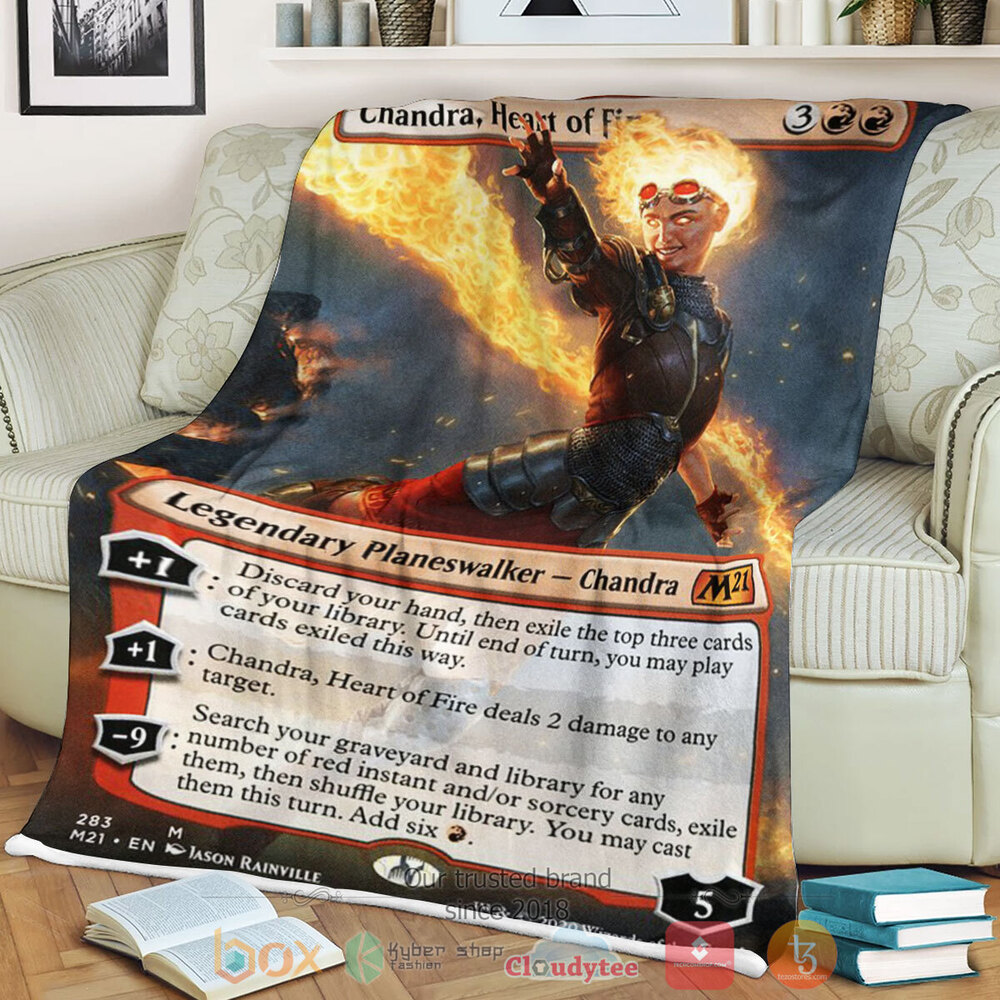 Game MTG Chandra Heart Of Fire Fleece Blanket