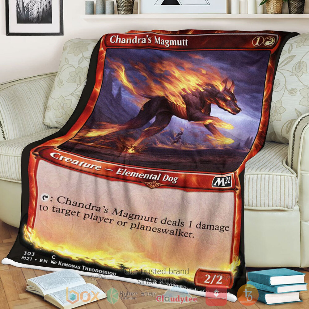 Game MTG Chandra S Magmutt Fleece Blanket