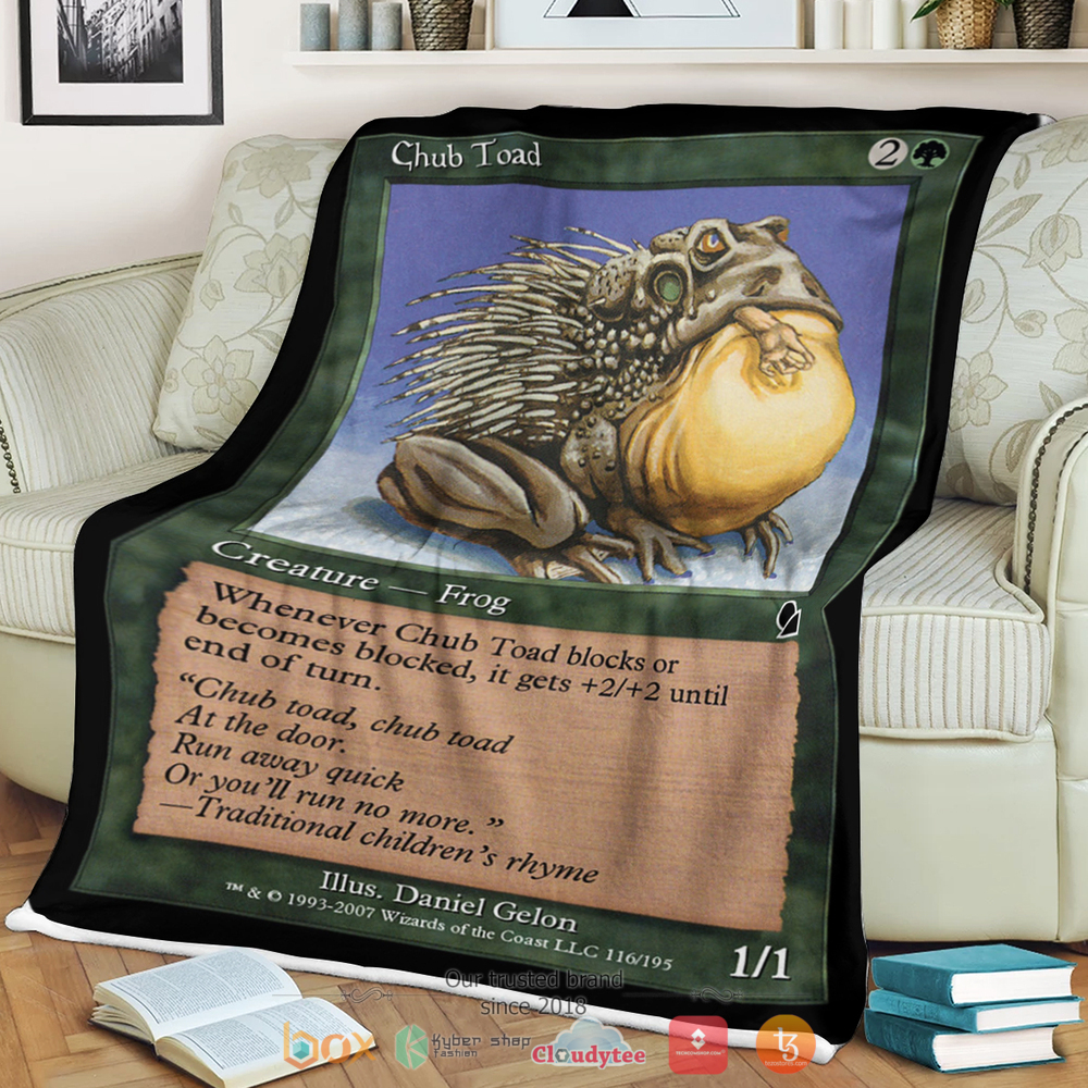 Chub Toad Game MTG Fleece Blanket 2 Game MTG Chub Toad Blanket
