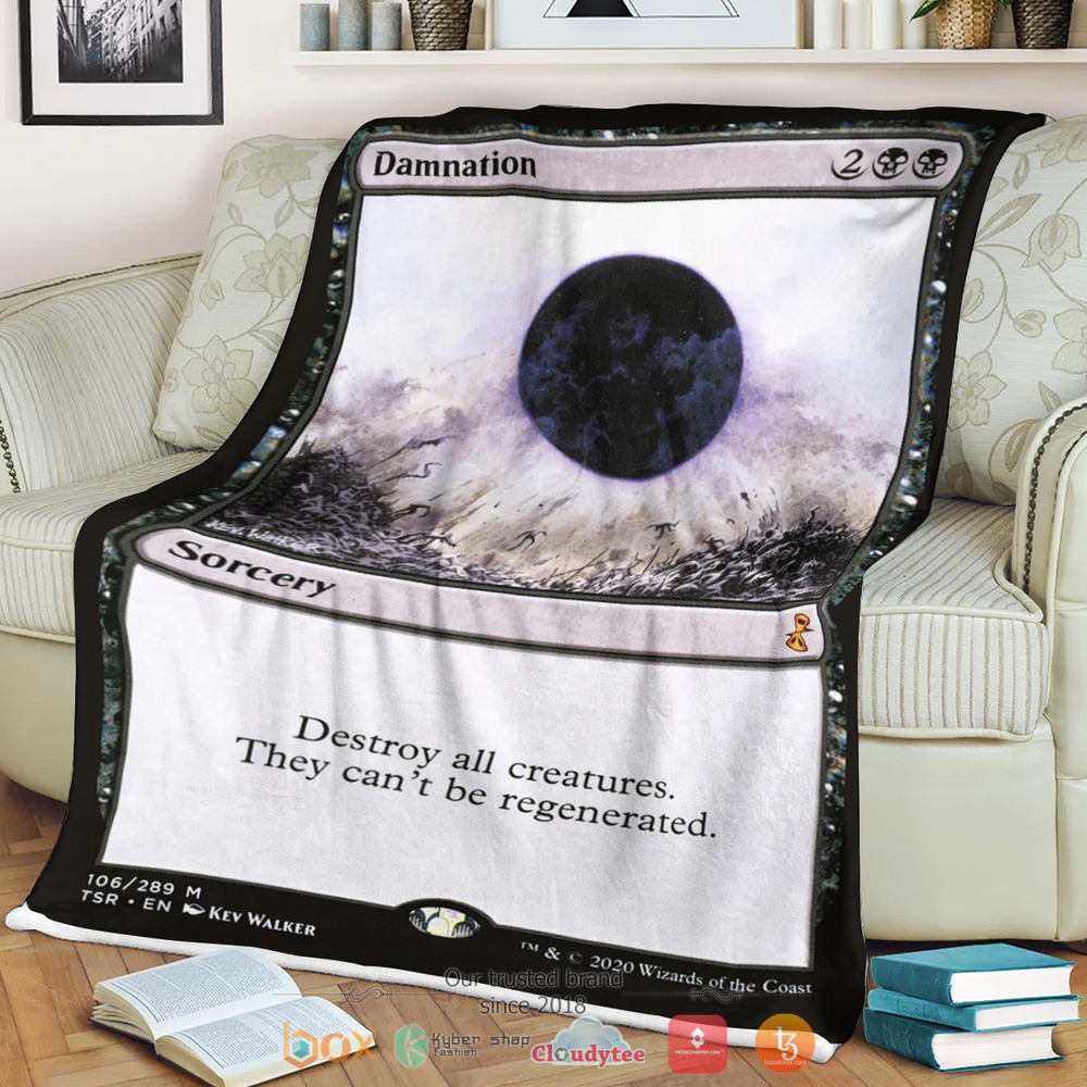 Damnation Game MTG Fleece Blanket 1 Game MTG Damnation Blanket