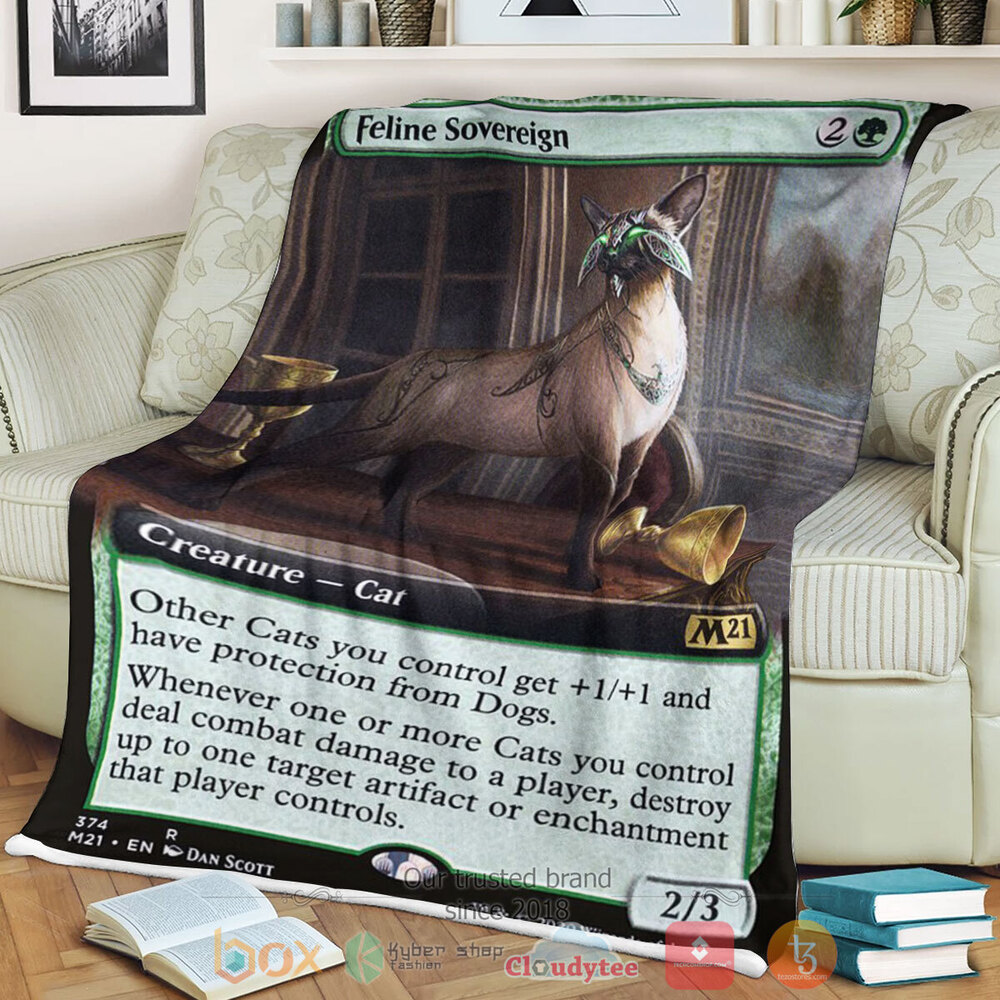 Game MTG Feline Sovereign Fleece Blanket