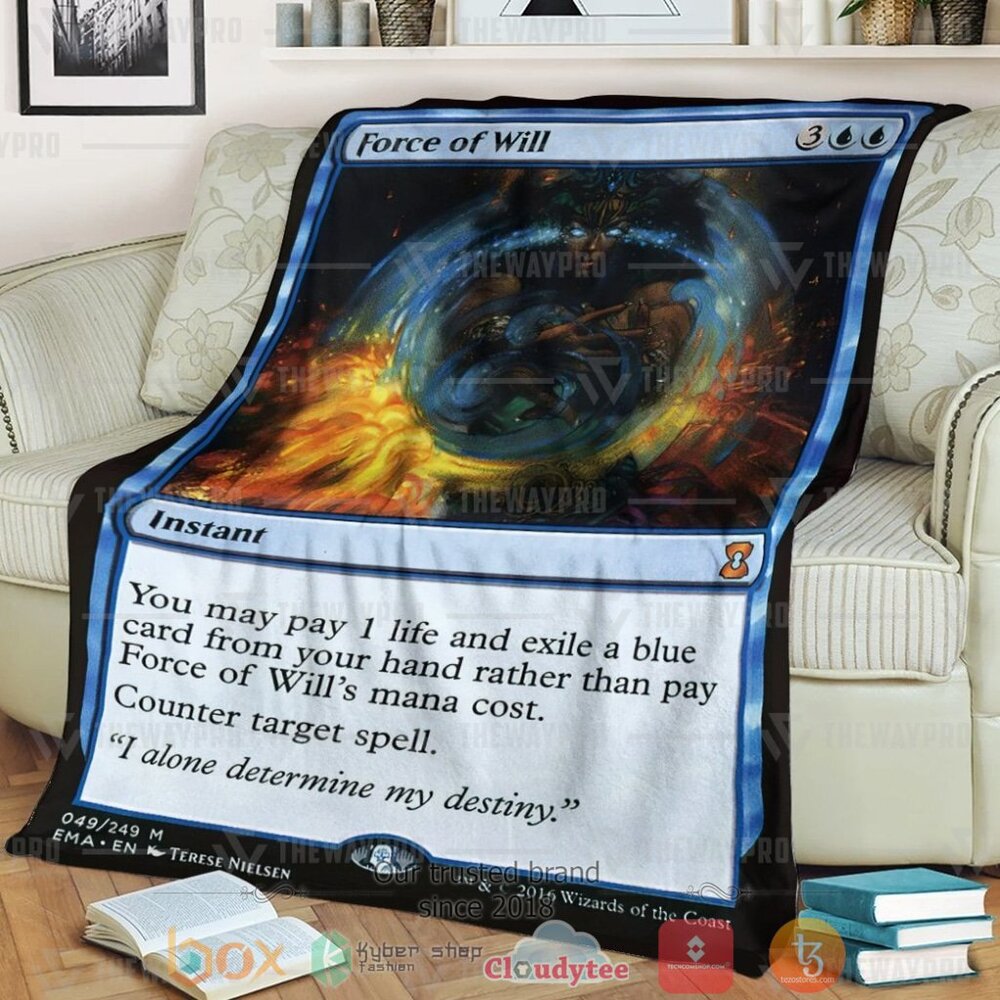 Game MTG Force Of Will Custom Soft Blanket