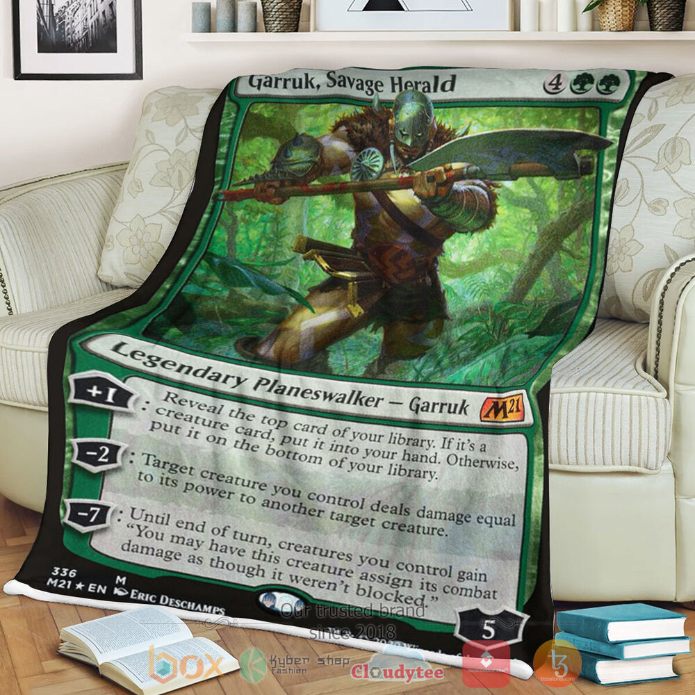 Game MTG Garruk Savage Herald Fleece Blanket
