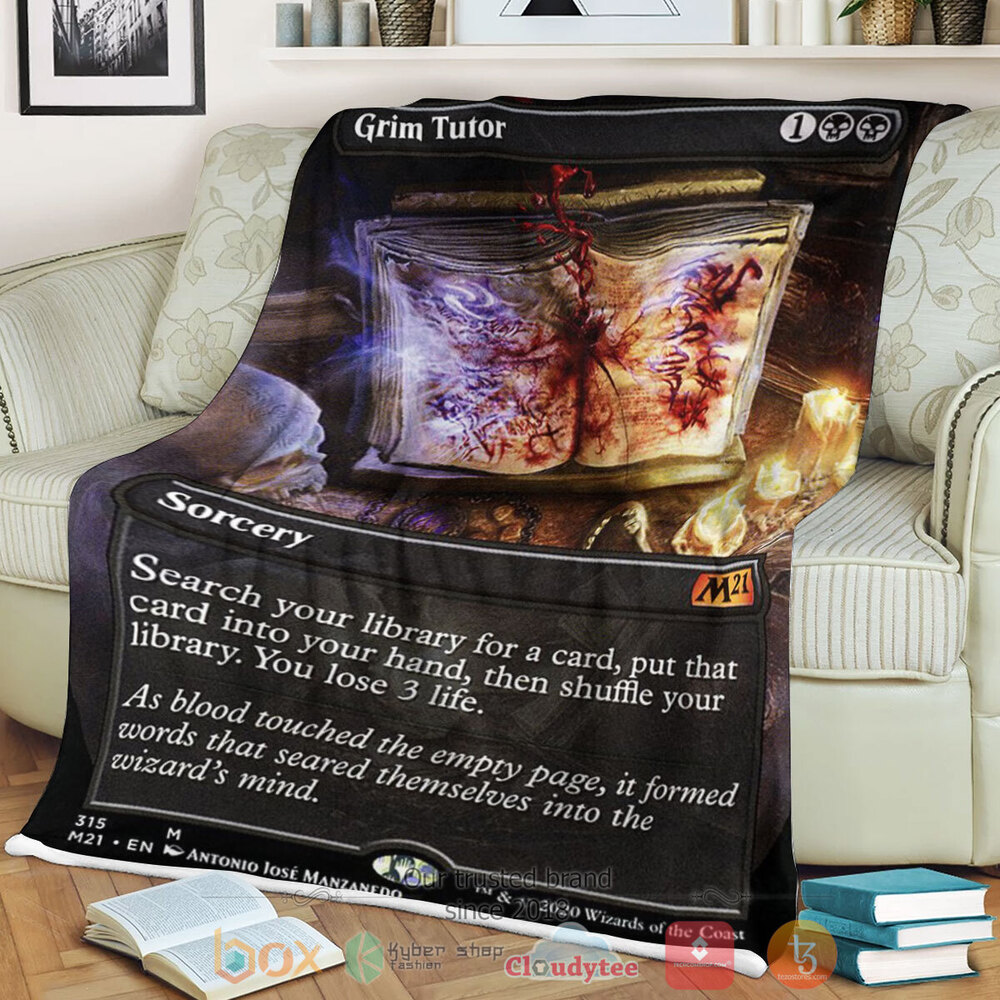 Game MTG Grim Tutor Fleece Blanket