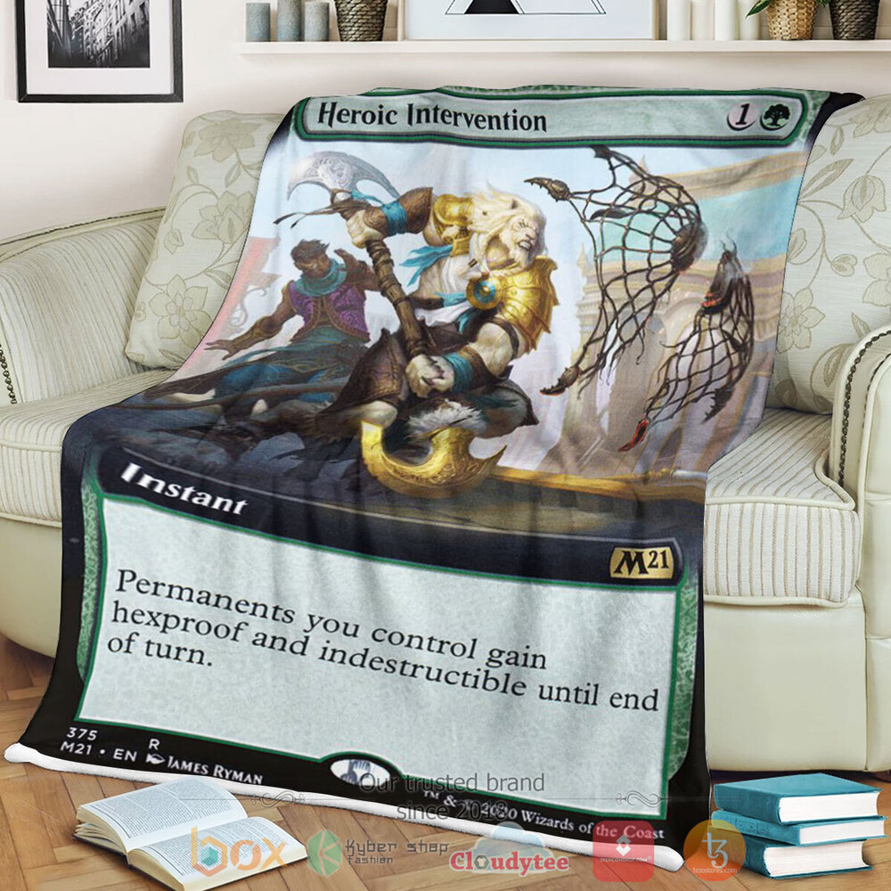 Game MTG Heroic Intervention Fleece Blanket