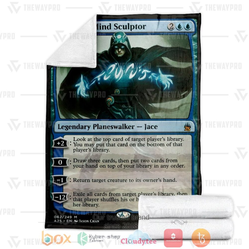 HOT Game MTG Jace, the Mind Sculptor Soft Blanket 3 Game MTG Jace the Mind Sculptor Custom Soft Blanket 1 2