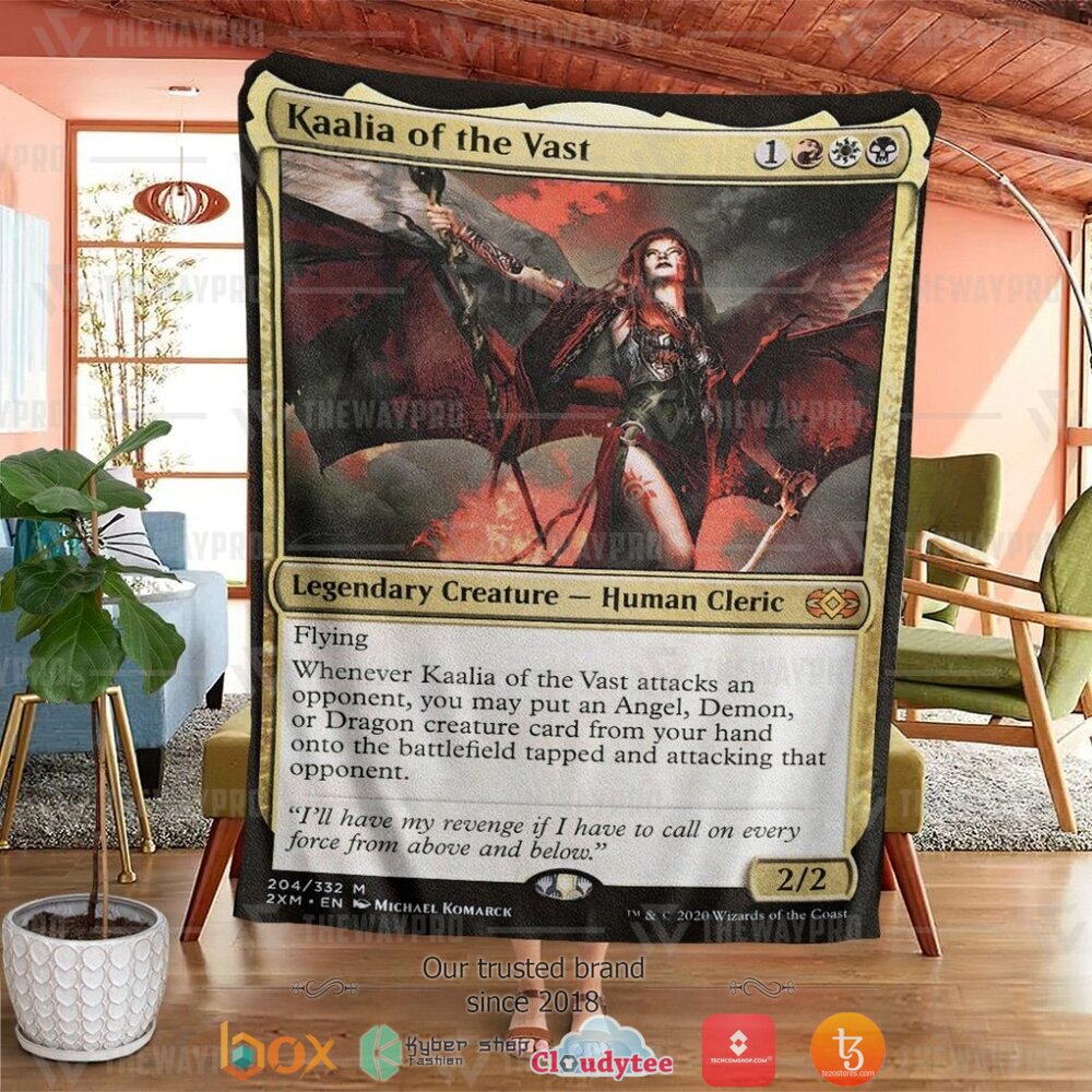 NEW Kaalia of the Vast Game MTG Blanket 2 Game MTG Kaalia of the Vast Soft Blanket 1